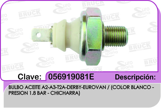 BULBO ACEITE VW A1 A2 DERBY EUROVAN