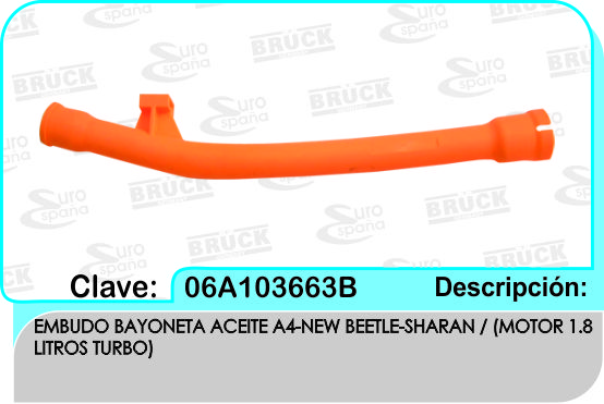 EMBUDO BAYONETA VW JETTA A4 NEW BETTLE 1.8 TURBO