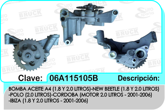 BOMBA ACEITE VW JETTA A3 A4 CORDOBA 2.0