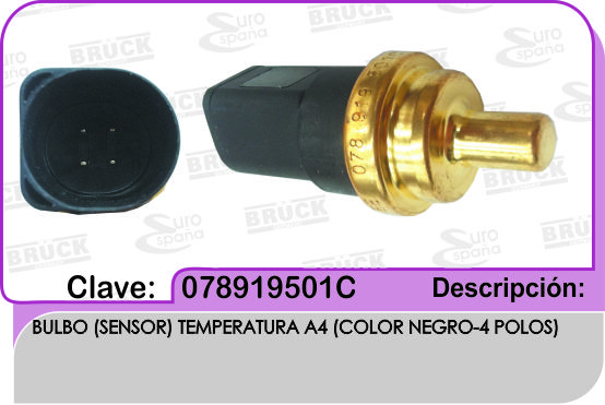 SENSOR TEMPERATURA VW A4 NEGRO