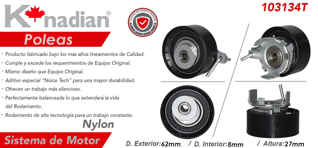 POLEA TENSORA DISTRIBUCION FD FIESTA 11-16 113134-KR