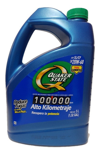 ACEITE MOTOR GASOLINA MULTIGRADO 20W60 5LTS