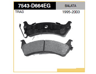 BALATA TRAZ WINDSTAR 95-03
