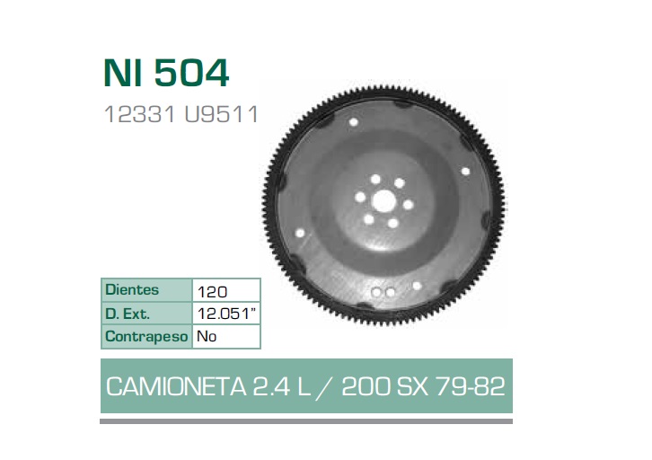 ARO DENTADO NISSAN 2.4