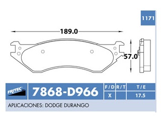 BALATA DELANTERO DG DURANGO
