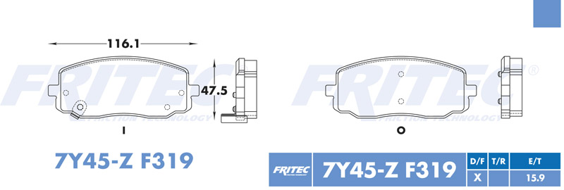 BALATA DELANTERO DG i10 4L 1.1 2012 FRITEC