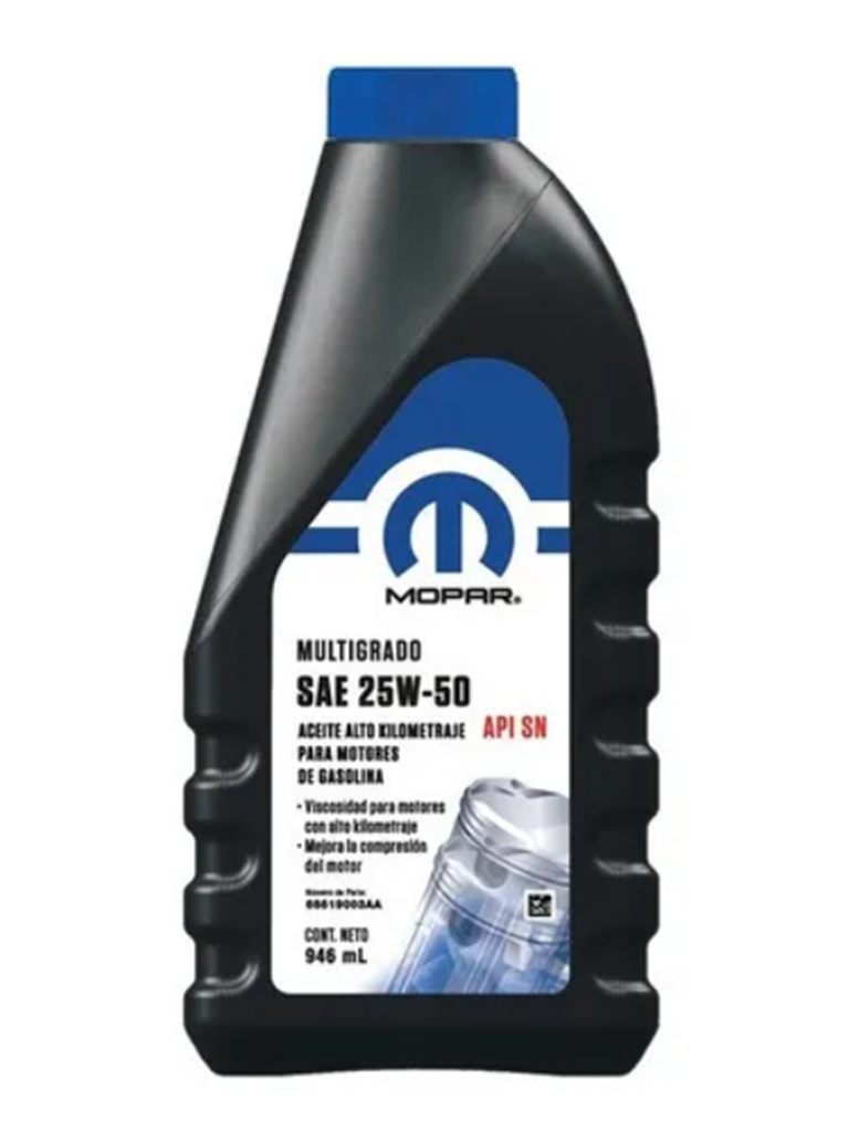 ACEITE MOTOR GASOLINA MULTIGRADO 25W50 1LTS