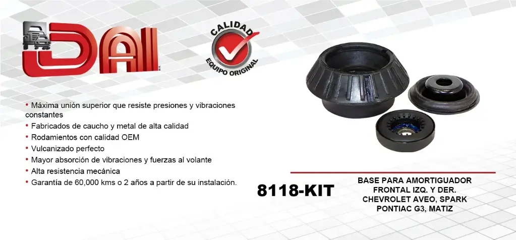 BASE AMORTIGUADOR DELANTERO CV AVEO 2503025-SYD
