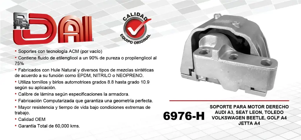 SOPORTE MOTOR VW JETTA EAGLE 1054H