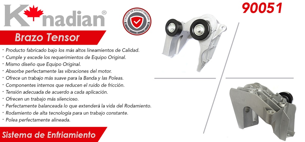 POLEA TENSORA ALTERNADOR FD FIESTA 1.6 UKR902018 534046710 KR-90050 