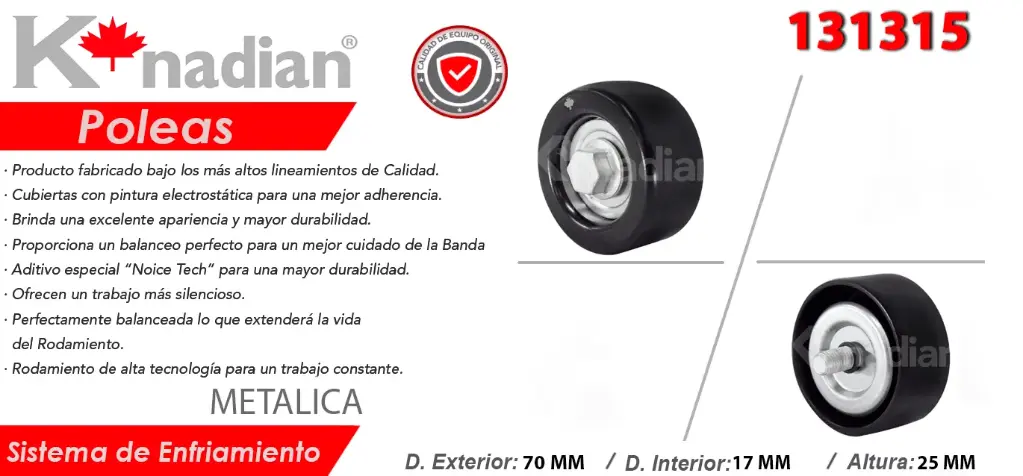 POLEA ALTERNADOR CV AVEO 1.5 18-23