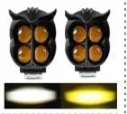FARO CUADRADO LED BLANCO/AMBAR