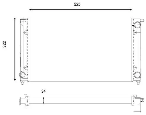 RADIADOR VW CARIBE ATLANTIC A2 TA-343-5