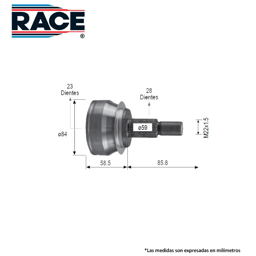 ESPIGA LADO RUEDA MZ 3 14-