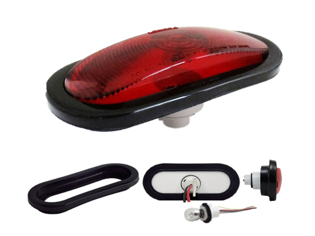 PLAFON OVALADO FOCO CAMBIABLE ROJO