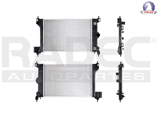 RADIADOR CV SONIC/TRAX 12-18 L4 1.4, 1.6, 1.8 LTS C/AA AUT 21 2/3X14 1/2X16MM ALUM SOLD PO