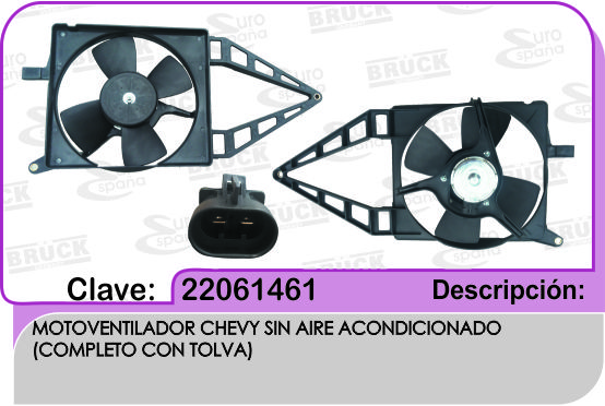MOTOVENTILADOR CV CHEVY S/AIRE COMPLETO