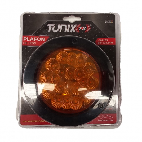 PLAFON REDONDO 5 LEDS NEGRO AMBAR