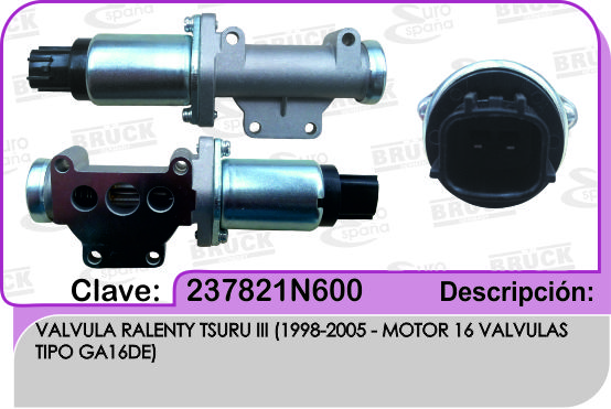 VALVULA IAC NS TSURU III D-21 23782-1N600-BRUCK 84983-TOMCO