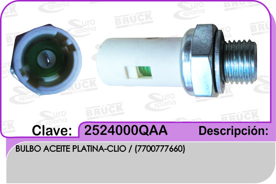 BULBO ACEITE NS PLATINA CLIO