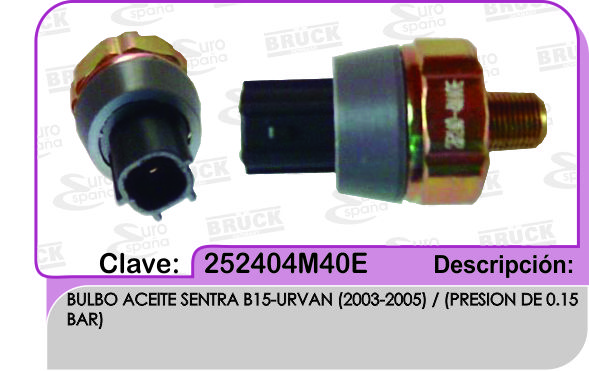 BULBO ACEITE NS TSURU II III 05-15 SENTRA B16 B17 TIIDA NP300 08-