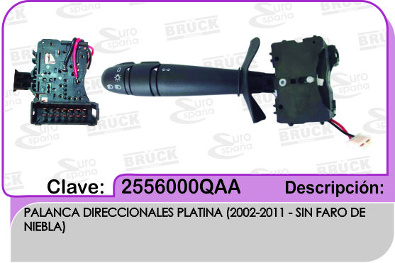 PALANCA DIRECCIONALES NS PLATINA SIN FAROS NIEBLA