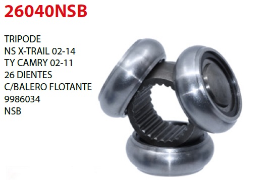 TRIPOIDE NS X-TRAIL FT VENTURE 15-   26 DIENTES