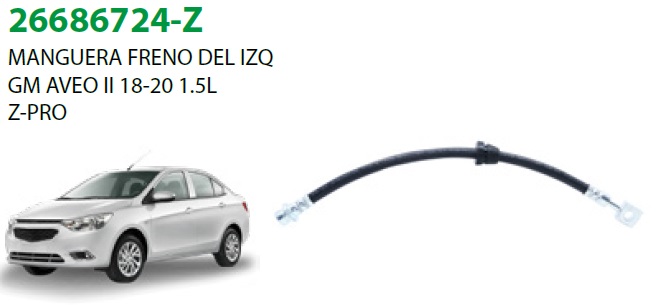 MANGUERA FRENO DELANTERO CV AVEO 18-20 IZQ