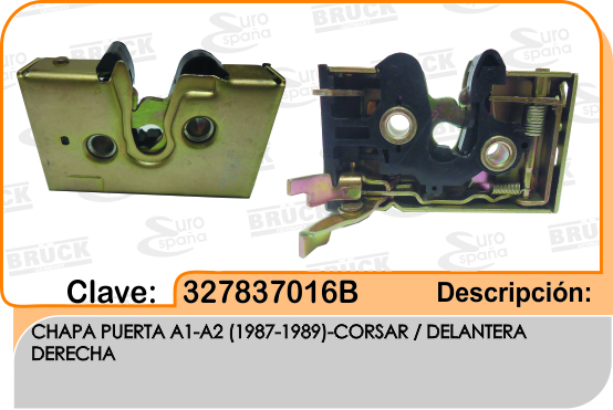 CHAPA PUERTA VW CARIBE ATLANTIC A2 DER