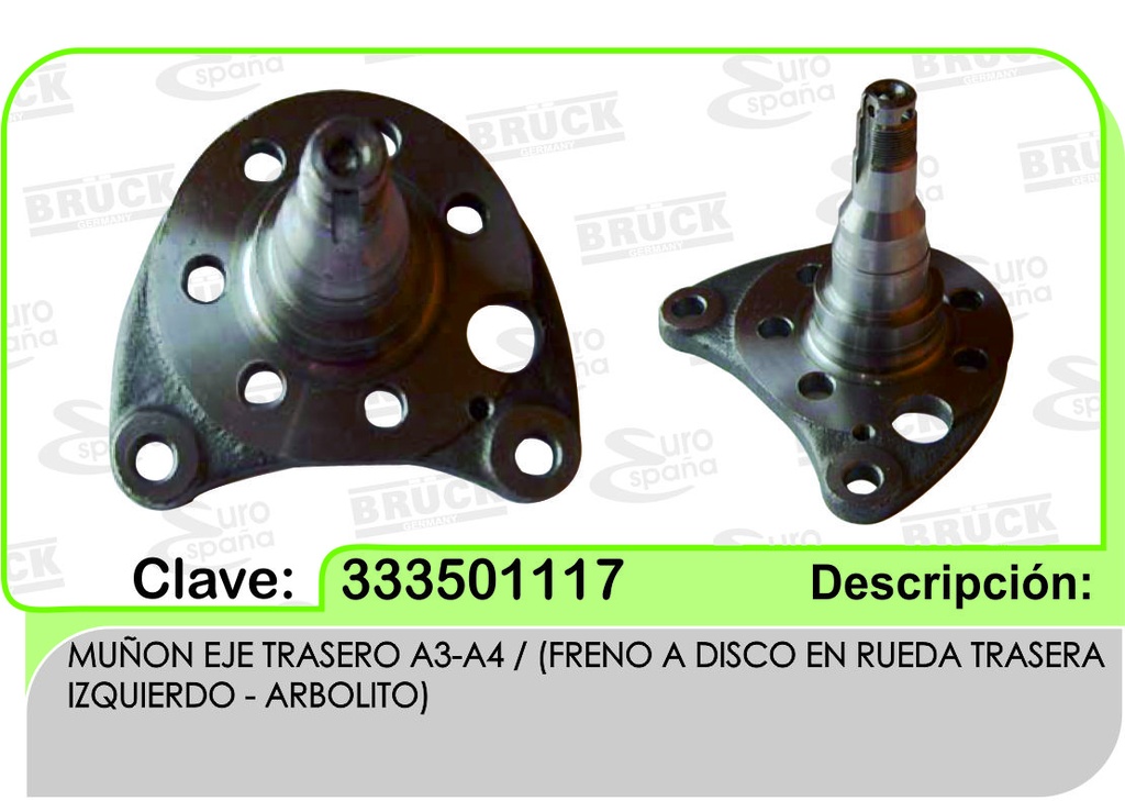 MAZA TRASERO VW A3 A4 IZQ MUÑON
