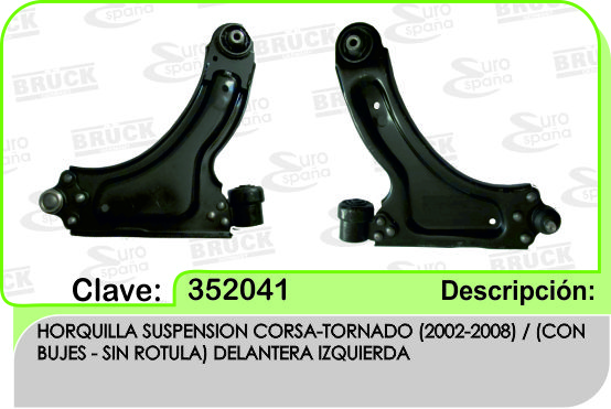 HORQUILLA CV CORSA 02-08 TORNADO 04-11 IZQ SIN ROTULA
