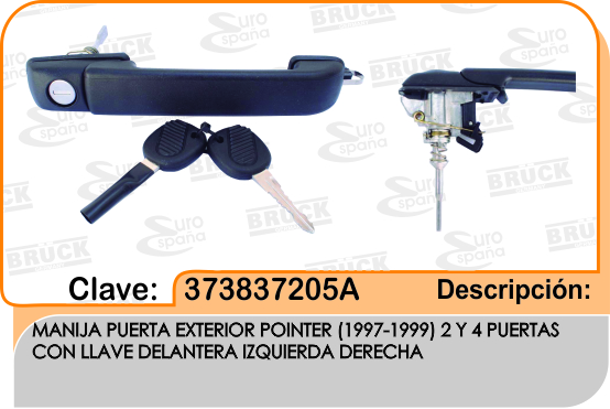 MANIJA EXTERIOR VW POINTER 00-03 2/4PTAS DELANTERA/TRASER