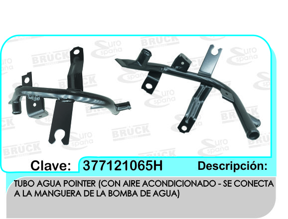 TUBO AGUA VW POINTER C/AIRE MANG BOMBA AGUA