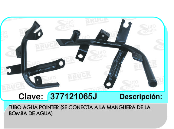 TUBO AGUA VW POINTER S/AIRE MANG BOMBA AGUA