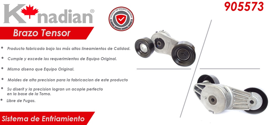 POLEA TENSORA ALTERNADOR VW POINTER C/AA = 905573-KN