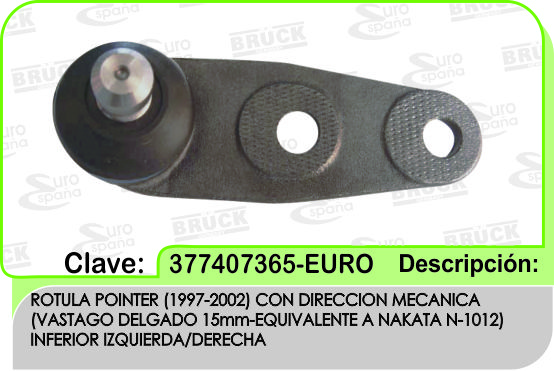ROTULA VW POINTER 97-02 STD DELGADO DER/IZQ