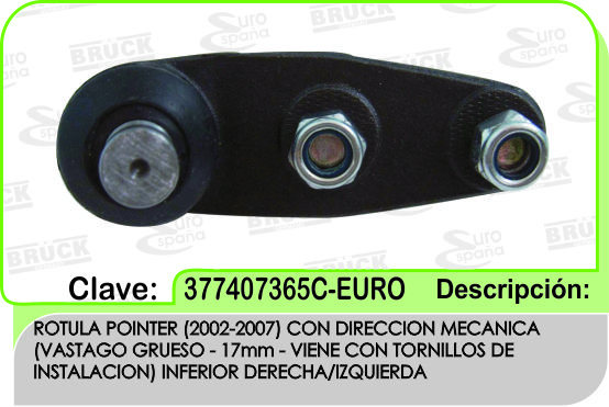 ROTULA VW POINTER 97-08 STD GRUESA DER/IZQ