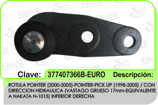 ROTULA VW POINTER HD GRUESO IZQ