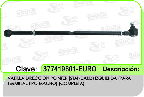 BARRA DIRECCION VW POINTER STD IZQ COMPLETA