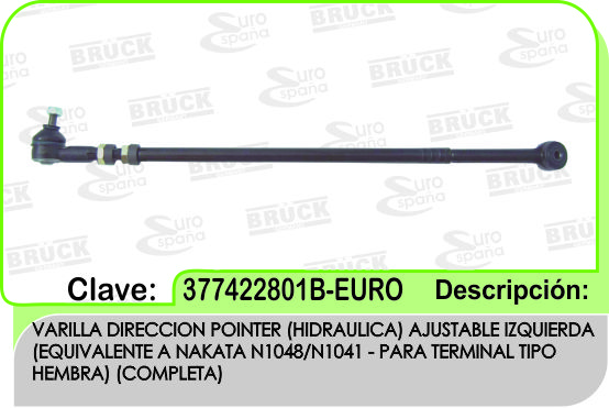 BARRA DIRECCION VW POINTER DH STD DER COMPLETA  377-422-8121