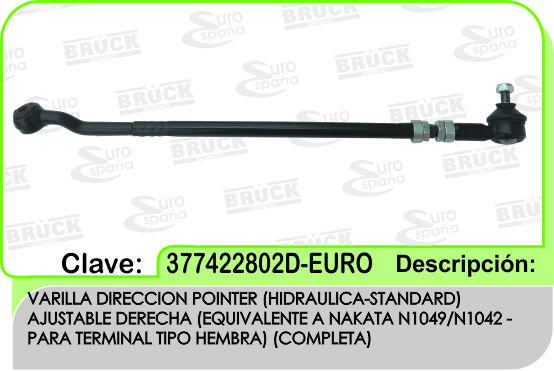 BARRA DIRECCION VW POINTER DH STD IZQ COMPLETA