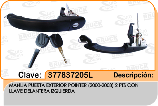 MANIJA EXTERIOR VW POINTER 00-03 2PTAS DELANTERA