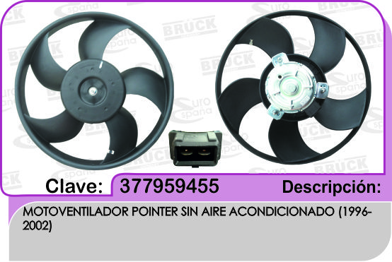 MOTOVENTILADOR VW POINTER SIN AIRE