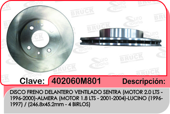 DISCO DELANTERO NS SENTRA 96-00 FR20007