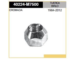 TUERCA BIRLO NS III D21 D22 720 CROMADO