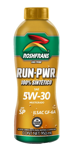 [16932-ROSHFRANS] ACEITE MOTOR GASOLINA SINTETICO 5W30 1LTS