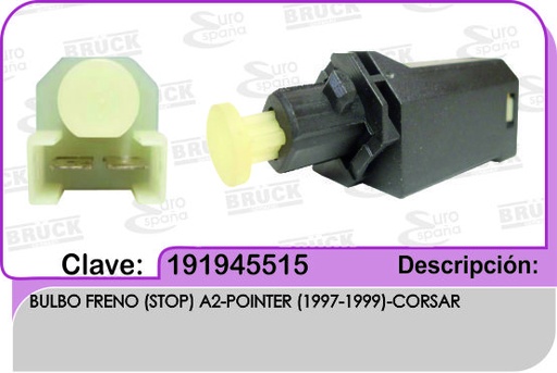 [191-945-515-BRUCK] BULBO FRENO STOP VW A2 POINTER 97-99 CORSAR
