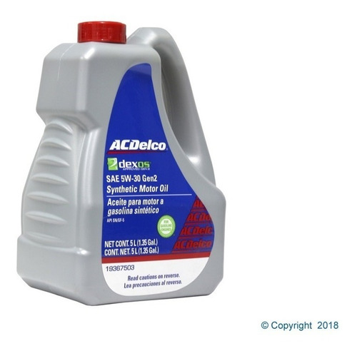[19434093-ACD] ACEITE MOTOR GASOLINA SINTETICO 5W30 5LTS 19367503-ACD 19434093