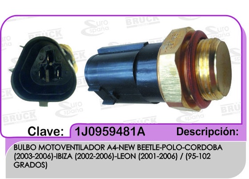 [1J0-959-481A-BRUCK] BULBO MOTOVENTILADOR VW JETTA A4 NEW BEETLE CORDOBA