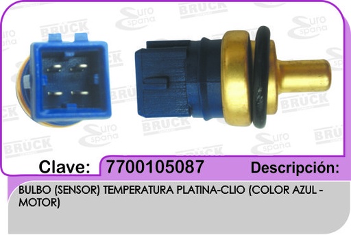 [7700-105-087-BRUCK] BULBO TEMPERATURA NS PLATINA CLIO KANGO